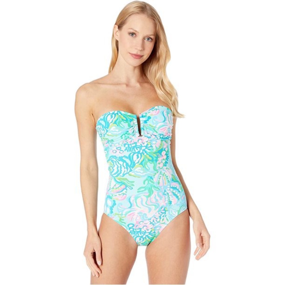 Lilly Pulitzer Dru One-Piece Blue Ibiza Aqua La Vista
